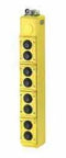Heavy Duty Yellow Pendant Push Button Station 2 Speed Toggle Switch with multiple control buttons for industrial applications.