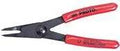 J390 Retaining Ring Pliers For Internal Rings With Fixed Tips, Built Tough For One Quarter To Five Eighths Inch Bore, shown sideways view