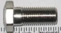 Top Shelf Replacement Plunger Guide Screw For Modern Bathroom Fixtures with hex head and smooth finish next to a ruler for size comparison.