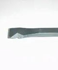Heavy Duty Duct Slicer For Metal Ducting With Beveled Edge Notch, steel shaft close-up