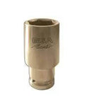 Killer Long Reach Impact Socket Wrench Non Sparking Copper Beryllium 6 Point Hex Drive close-up view of socket.