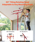 Man using 11ft Drywall Lift, Heavy-Duty 150 lbs Sheetrock Hoist with Adjustable Telescoping Arm for ceiling installation
