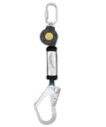 11 Foot Self Retracting Lifeline For Construction Safety Retractable Safety Lanyard With Swivel Top Eye Rebar Hook Shock Pack Absorber