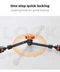 11 Inch Magic Arm Clamp Kit With ARRI One Quarter And Three Eighths Inch Screws, 360 Degree Ball Head showing quick locking feature