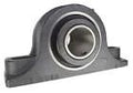 Pillow block bearing Type-E, 1-7/16 inch bore, two-bolt mount, metal housing