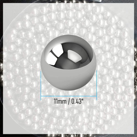 11 Mm 304 Stainless Steel Bearing Balls 50 Piece Set, Solid G100 Precision Balls For Bearings, Gearheads Love High Corrosion Resistance
