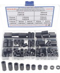 11mm Outer Diameter ABS Unthreaded Clearance Spacers Standoffs Kit for M6 Screws displayed in plastic case with assorted lengths
