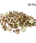 Image showing 50 pieces of 11mm Spring Band Hose Clamp For Fuel Lines And Silicone Vacuum Hoses, Low Pressure Air Clip With Seven Sixteenth Inch Inner Diameter, Durable 65Mn Spring Steel, Quick Install And Holds Tight Seal, Fits 11.5 To 13mm Outer Diameter, Pack Of Fifty.