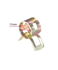 11mm Spring Band Hose Clamp for fuel lines and silicone vacuum hoses, low pressure air clip with seven sixteenth inch inner diameter