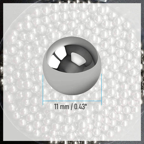 11 Mm 0.43 Inch 304 Stainless Steel Bearing Balls 20 Pcs Solid Precision Balls For Bearings And Machinery G100 Quality By FOCMKEAS