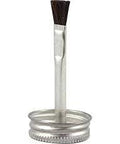 Front view of MMC78 nickel-base anti-seize lubricant brush applicator with metal screw-top jar.