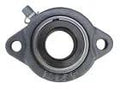 Light Duty 1 Inch Two Bolt Flange Bearing With Lock Collar ALF205-16G FHLF205-16G Cast Iron Housing Grease Zerk Front View