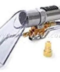 Internal Spray Upholstery Wand For Auto Detailing Pro With Transparent Vacuum Head, Brass 500 PSI, 3.5 Inch Clear Vacuum Head And Vacuum Release