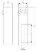 Technical drawing of Bearing Roller Top Mount Barn Door Hardware Kit In Stainless Steel 78 Inch Track System For Super Smooth Sliding Doors