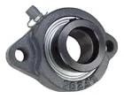 Light Duty 1 Inch Two Bolt Flange Bearing With Lock Collar ALF205-16G FHLF205-16G cast iron housing and grease zerk shown