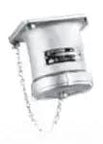 Top Shelf 60 Amp 4 Pole 3 Wire Screw Connect Heavy Duty Electrical Power Receptacle, single outlet design for worksite use.