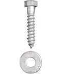 5/16 In x 3 In Galvanized Lag Screws Kit Grade A307 With 100 Count 5/16 In USS Flat Washers, Hot Dip Galvanized For Exterior Use, Image