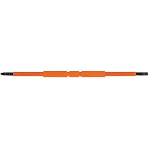 8-In-1 Insulated Screwdriver Set With Case 1000V Rated showing orange precision flip blade for Phillips and Slotted use