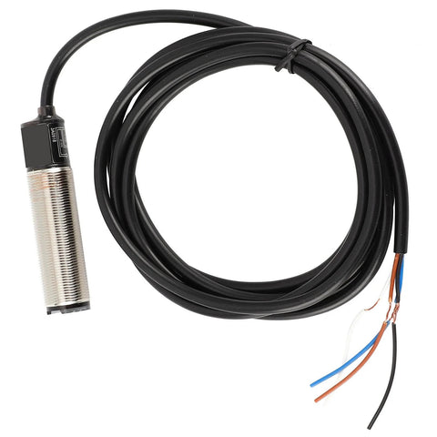 12-24VDC Cylindrical Photoelectric Switch With Diffuse Reflection Sensor and 2m Cable for Automation, Gear, and Conveyors