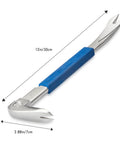 12.5 Inch Pro Claw Nail Puller delivers forged steel one-piece construction with cushioned grip, shown in side view with measurements.