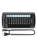 Front view of 12 Bay LCD Battery Charger For AA Or AAA And 9V With 10 AA Or AAA And 2 9V Slots, showing LCD screen and charging slots.