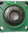 1/2" Bearing UCF201-8 Black Oxide Plated Insert + Square Flanged Cast Housing Mounted Bearing - VXB Ball Bearings
