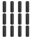 12 Pack Aluminum Spacers For Quarter Inch Screws Durable Aluminum Build One Quarter Inch Inner Diameter One Half Inch Outer Diameter One And A Half Inches Long Unthreaded Standoff Bushings Black Finish, assembled view