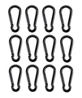 12 Pack M4 1.57 Inch Carabiner Clip Spring Snap Hook Heavy Duty Quick Link 110 Lbs Capacity For Bird Feeders Dog Leash And Harness