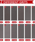 24 Piece Sanding Sponge Set 3x4 Inch With Grit Range 120 To 3000 Hook And Loop showing 12 different grit levels