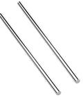 Pair of 12 Inch Long One Quarter Inch Diameter 304 Stainless Steel Solid Round Rods for DIY craft and metalworking, rust resistant, smooth surface.