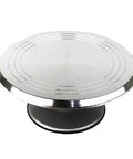 12" Dia. Aluminum Cake stand Lazy Susan Turntable Bearing for cake decorating and smooth rotation.