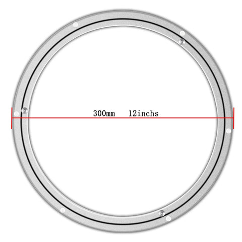 Heavy Duty Aluminum Lazy Susan Bearings Swivel Plate Set for Dining Tables and Workbenches, 12-inch size highlighted