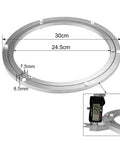 12 Inch Aluminum Lazy Susan Turntable Bearing Heavy Duty Round Rotating Swivel Base, smooth quiet ball bearings, dimensions shown