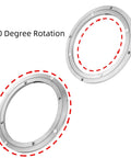 12 Inch Aluminum Lazy Susan Turntable Bearing Heavy Duty Round Rotating Swivel Base with Low Profile Design, two angles shown