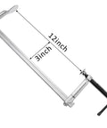 4 Pack 12 Inch Bar Clamps For Welding And Woodworking, Drop Forged Steel F Clamps With 450 Lb Load Capacity, side view showing dimensions