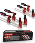 HimaPro 12 inch woodworking bar clamps set for metalworking and DIY projects.