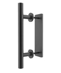 12-Inch Sliding Barn Door Handle Pull And Flush Hardware Set For Interior And Exterior Doors, Rustic Black Round Finish