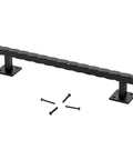 12 Inch Sliding Barn Door Handle Pull In Black Finish For Doors, Gates, Garages, Barns, Sheds, Closets And Sliding Doors Durable Steel Construction Includes 4 Screws Easy Mounting And Secure Grip