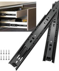 12 inch Drawer Slides 6 Pairs (12pcs) Full Extension Ball Bearing Drawer Rails Side Mount 3 fold Metal Dresser Runners installed
