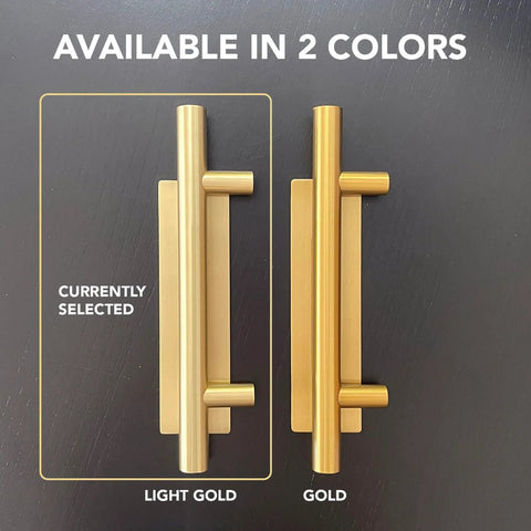 12 Inch Brushed Brass Gold Barn Door Handle Kit For Two Doors With Heavy Duty Aluminum Pull Handles And Finger Plates Includes Matching Screws And Protective Pads For Seamless Sliding Door Operation shown in light gold and gold finishes