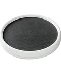 12 Inch Non Skid Pantry Cabinet Lazy Susan Turntable with Smooth Glide Bearings Raised Rim and Nonskid Liner Charcoal