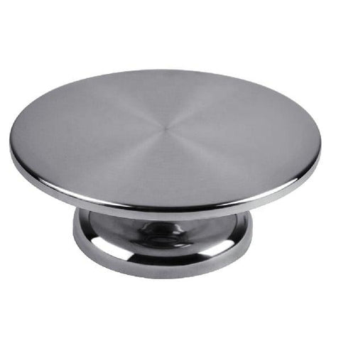 12" Inch Commercial Stainless Steel Cake Making Lazy Susan - VXB Ball Bearings