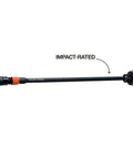 12 Inch Dual Lock Extension Bit Holder For Impact Drivers And Drills With One Quarter Inch Hex Shank Quick Release Lock And Secondary Twist Lock Impact Rated For Accessing Fasteners In Tight Spaces, shown attached to an impact driver.