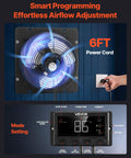 12 Inch Wall Mounted Exhaust Fan With Variable Speed And Smart Temperature Humidity Controller 1500 CFM With Automatic Shutter installed