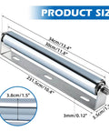Product size diagram of 12" Long Rollers with Bracket 1.5" Dia Galvanized Steel Conveyor Roller for Roller Stands Woodworking and Conveyors
