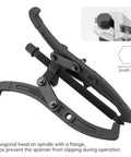 12 Inch Gear Puller Set With 2 Jaw And 3 Jaw Heads Built Tough From Carbon Steel Bearing Puller shown close-up with hexagonal head.