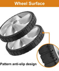 12 Inch Lawn Mower Rear Wheels 2 Pack Replacement for Arnold 490-324-0002 with anti-slip pattern