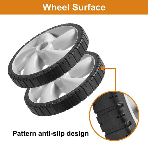12 Inch Lawn Mower Rear Wheels 2 Pack Replacement for Arnold 490-324-0002 with anti-slip pattern