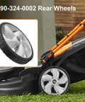 12 Inch Lawn Mower Rear Wheels 2 Pack Replacement for Arnold 490-324-0002 installed on lawn mower