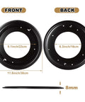 12 Inch Lazy Susan Bearing Set Four Pack Rotating Turntable Plate 5/16 Inch Thick Galvanized Steel Construction Front and Back View